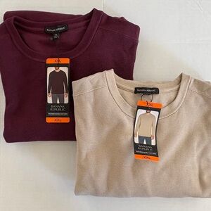 Banana Republic Textured Double Knit Crewneck Men’s Sweater Bundle of 2.